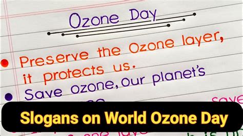 Slogans On World Ozone Day World Ozone Day Slogans Quotes On