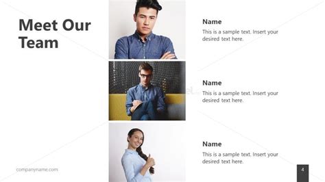Team Slide With Placeholders Minimalist SlideModel