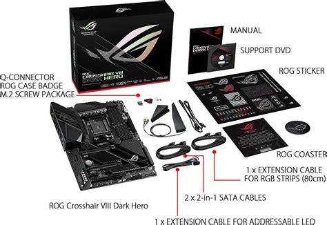 Asus Rog Crosshair Viii Dark Hero Am4 Amd X570s Sata 6gbs Atx Amd Motherboard