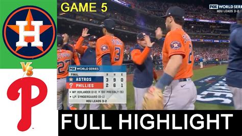 Astros Vs Phillies World Series Part89 110322 Mlb Highlights Mlb Finals 2022