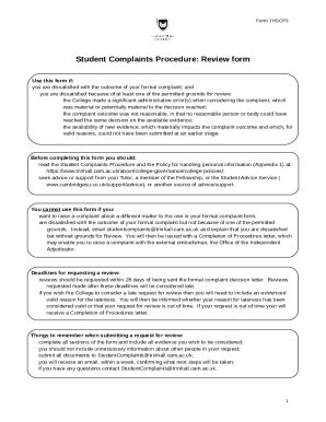 Student Complaints Al Stage Doc Template PdfFiller