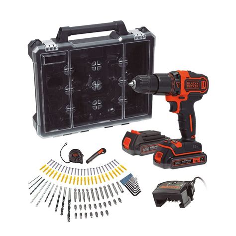 Kit taladro percutor con batería BLACK DECKER 18V BDCHD18D2AB QW