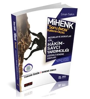 MİHENK Soru Avcısı Adli Hakimlik 7 Deneme Mezunlar ve Avukatlar İçin