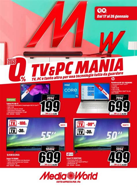 Volantino Mediaworld Tv Pc Mania Dal Al