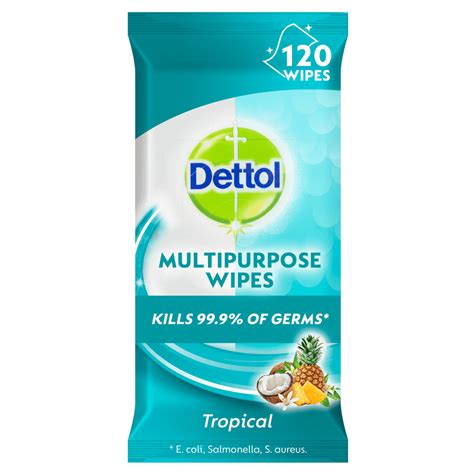 Dettol Multipurpose Wipes Tropical 120 Pack Allcare Warehouse