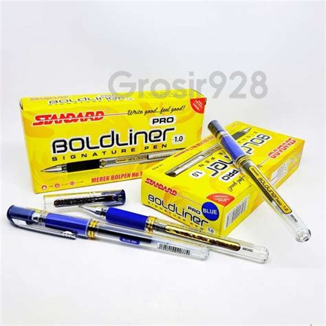 Promo Per 12 Pen Pulpen Gel 1 0 Standard Bold Liner Pro Blue Diskon