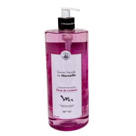 French Liquid Soap Pair Cherry Blossom Fragrance Litre And Ml