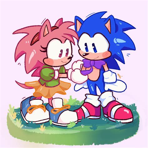 Pin By Anyou On Sth Sonamy In 2024 Sonic And Amy Classic Sonic Sonic Funny