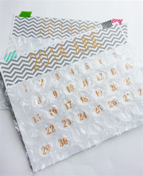 DIY Bubble Wrap Calendars | A Joyful Riot