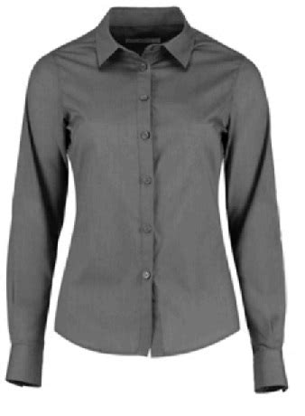 womens tailored fit poplin shirt zwart kostum