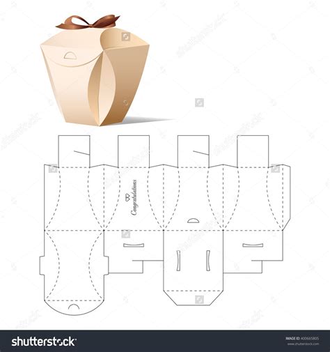 Retail Box Blueprint Template Stock Vector Royalty Free