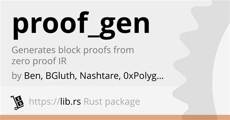 Proof Gen Unregulated Finances In Rust Lib Rs