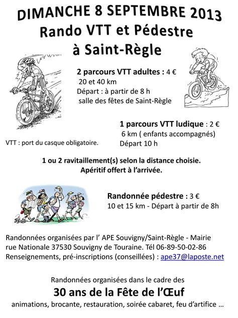 PPT DIMANCHE 8 SEPTEMBRE 2013 Rando VTT et Pédestre à Saint Règle