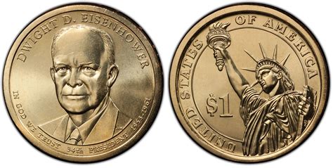 2015 P 1 Dwight D Eisenhower Position B Regular Strike Presidential Dollars Pcgs Coinfacts