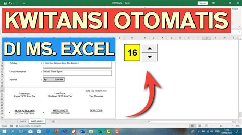 Cara Membuat Kwitansi Otomatis Di Excel 2023 Youtube