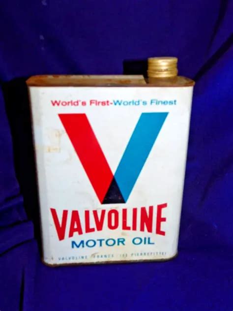 RARE ANCIEN Bidon D Huile VALVOLINE MOTOR OIL 2 L COLLECTOR GARAGE A 1