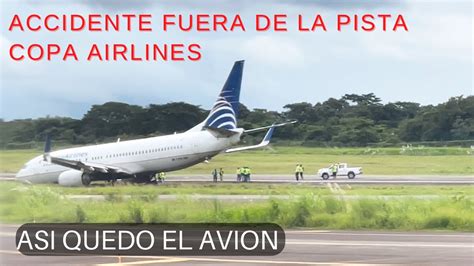 Copa Airlines Accidente Avión se sale de la pista de Tocumen copa135