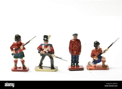 Collection of Tin and Vintage Toy Soldiers Stock Photo - Alamy