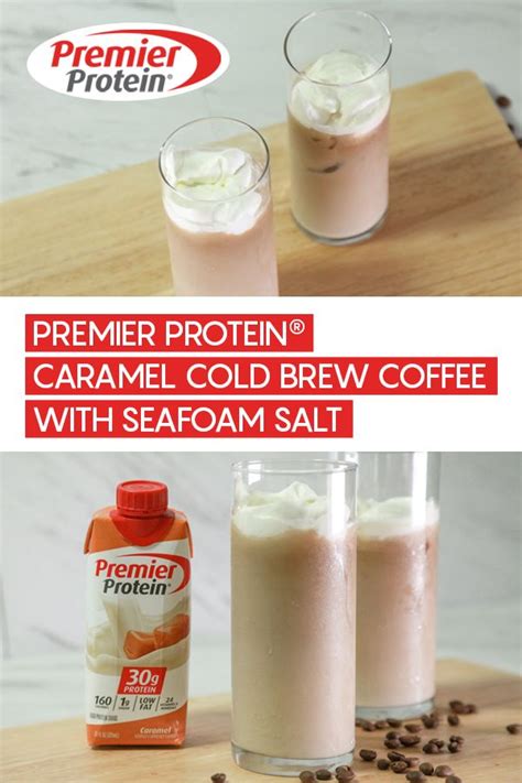 Premier Protein® Caramel Cold Brew Coffee With Sea Salt Foam