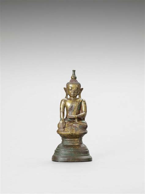 Lot 1197 A Shan State Bronze Of Buddha Maravijaya