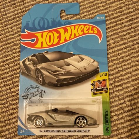 Hot Wheels Lamborghini Centenario Roadster Silver HW Exotics - Etsy