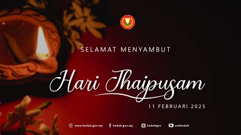 Selamat Menyambut Hari Thaipusam Portal Rasmi Kerajaan Negeri Kedah