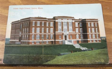 1909 Color Postcardsalem High School Salem Massachusettsma Ebay