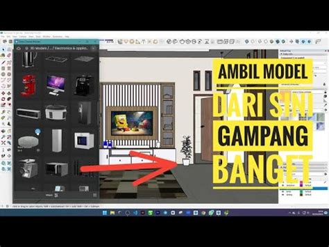 Cara Memasukkan Model Aksesoris Dari Chaos Cosmos Ke Sketchup Youtube