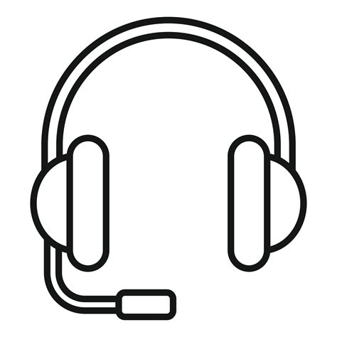 Headset Icon Outline Style 14597732 Vector Art At Vecteezy