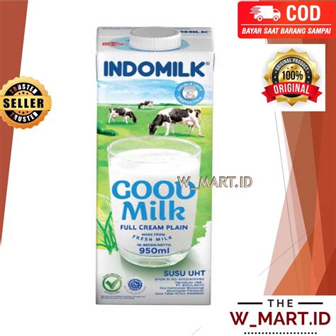 Jual Indomilk Susu Uht Indo Milk Full Cream Ml L Plain Shopee