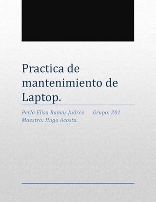 Practica De Mantenimiento De Laptop PDF