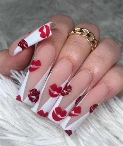 Besitos Press On Nails Luxury Nails French Nails White Nails Vday Nails