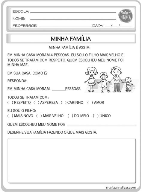 Atividade Historia Familia 2 Ano