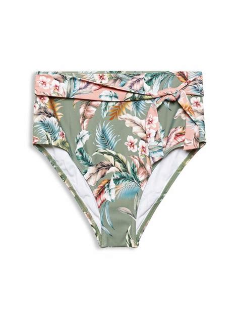 Esprit Bikini Hose Recycelt Highwaist Bikini Slip Mit Print Von Otto