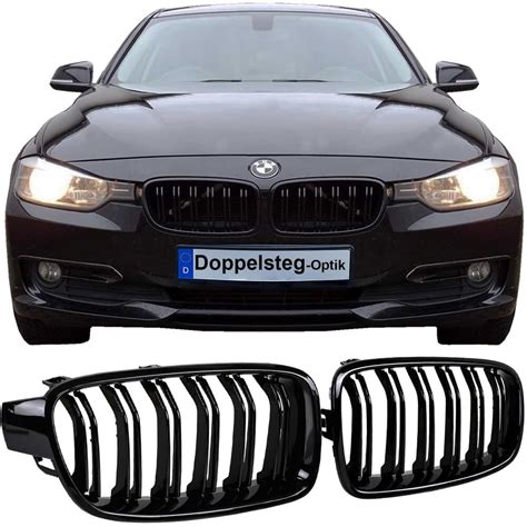 DOPPELSTEG KÜHLER GRILL SPORT NIEREN SCHWARZ GLÄNZEND für BMW 3er F30