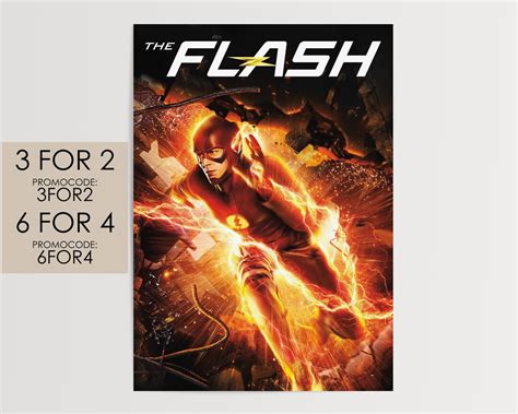flash poster tv  poster art film print gift tf etsy