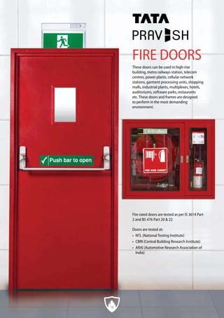 Tata Pravesh Fire Rated Doors PDF