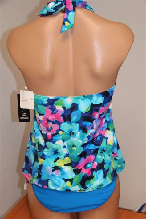 Nwt Inc International Concepts Swimsuit Bikini Tankini Pc Set Sz