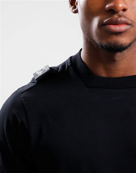 Ma Strum Square Neck T Shirt Jet Black Terraces Menswear