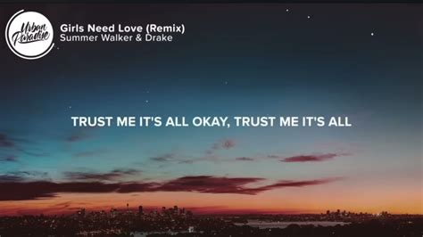 Summer Walker And Drake Girls Need Love Remix Karaoke Youtube