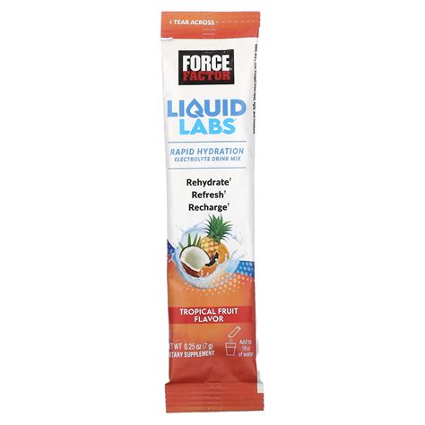 Force Factor Liquid Labs Rapid Hydration Electrolyte Drink Mix