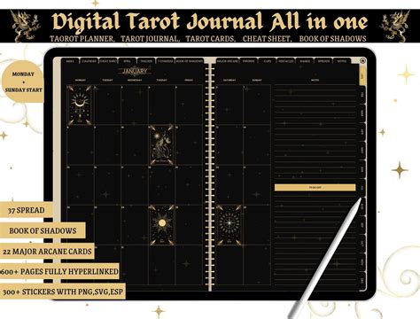 Tarot Journal Tarot Planner Graphic By Planners Campus Creative Fabrica