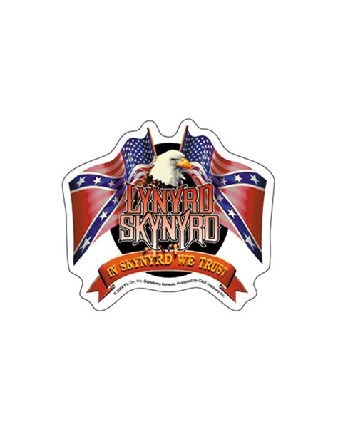 Flags And Eagle Lynyrd Skynyrd Rock Band Stickers