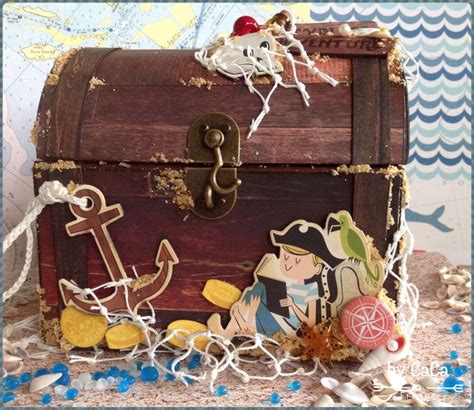 Diy Pirate Treasure Chest With October Afternoon Treasure Map Collection