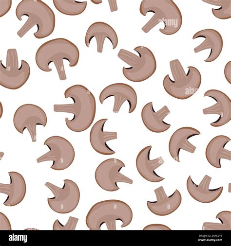 Champignons Seamless Pattern Background Vector Illustration