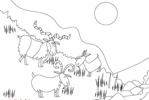 Billy Goats Gruff Printable To Add Paper Grass To Three Billy Goats