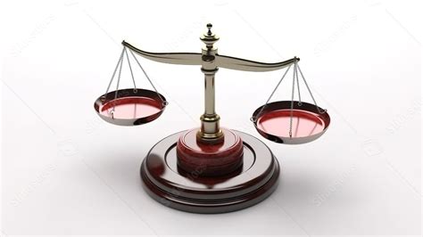 Symbolic Representation Of Law On White Featuring D Law Scale And