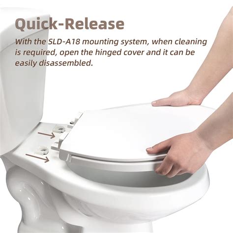 Snapklik.com : Round Toilet Seat, Slow Close Quick-Release Hinges