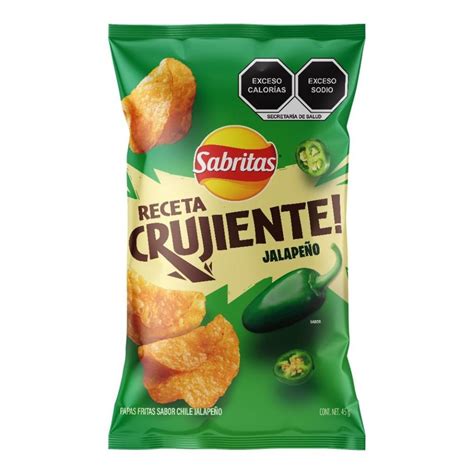 Papas Sabritas receta crujiente jalapeño 45 g Walmart