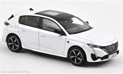 Miniature Peugeot 308 1 64 Norev Metallise Blanche 2021 Voiture